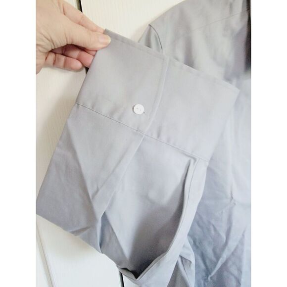 Foxcroft NYC XL Women’s Long Sleeve Easy Care Solid Poplin Blouse SilverGray NWT - Picture 7 of 10